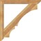 Ekena Millwork Balboa Slat Rough Sawn Bracket w/ Offset Brace, Western Red Cedar, 6"W x 46"D x 46"H BKT0604X46X46BOA06RWR - alternate 3